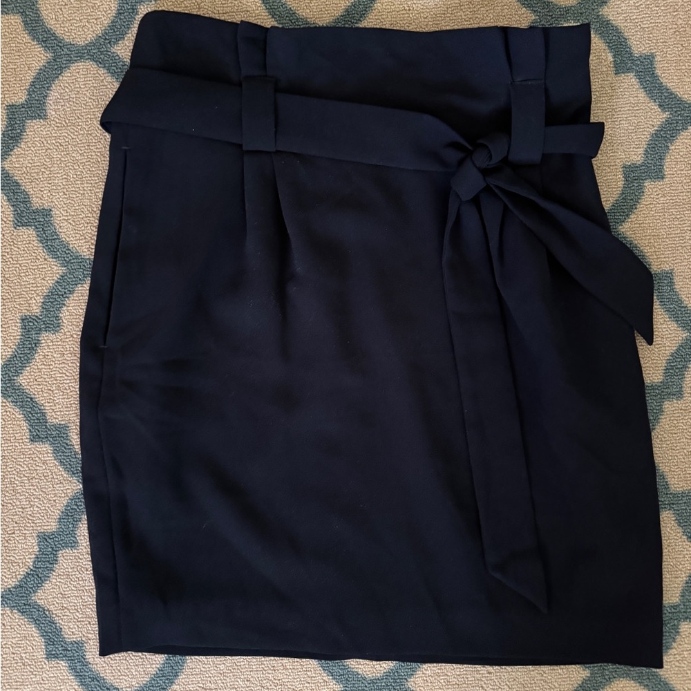 Express Black Pencil Skirt with Bow Detail